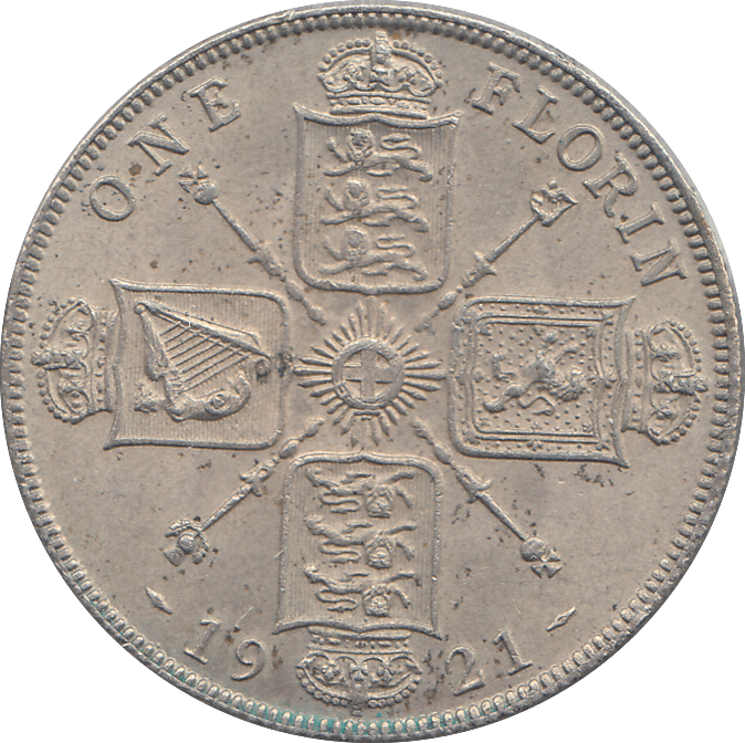 1921 FLORIN ( EF ) - FLORIN - Cambridgeshire Coins