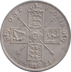 1921 FLORIN ( EF ) - FLORIN - Cambridgeshire Coins