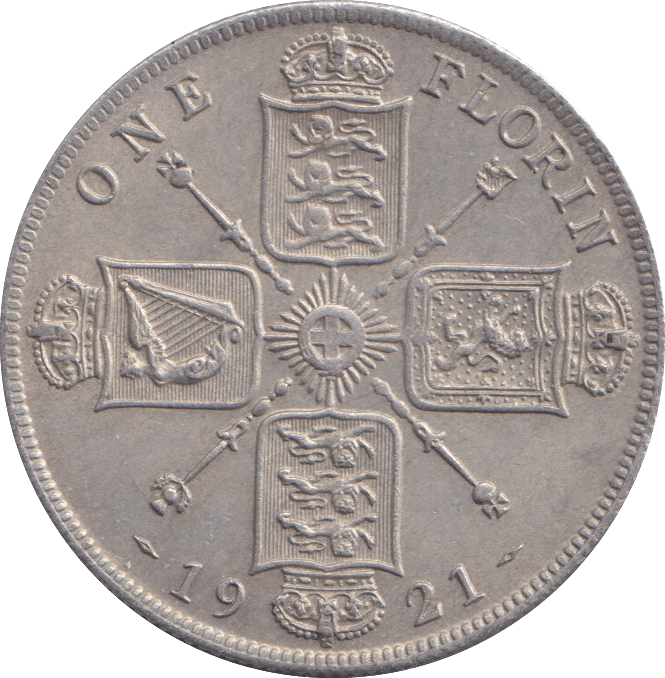 1921 FLORIN ( EF ) - FLORIN - Cambridgeshire Coins