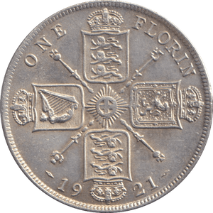 1921 FLORIN ( GVF ) - FLORIN - Cambridgeshire Coins