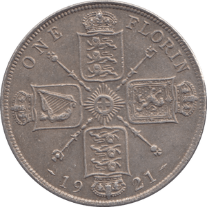 1921 FLORIN ( GVF ) - FLORIN - Cambridgeshire Coins