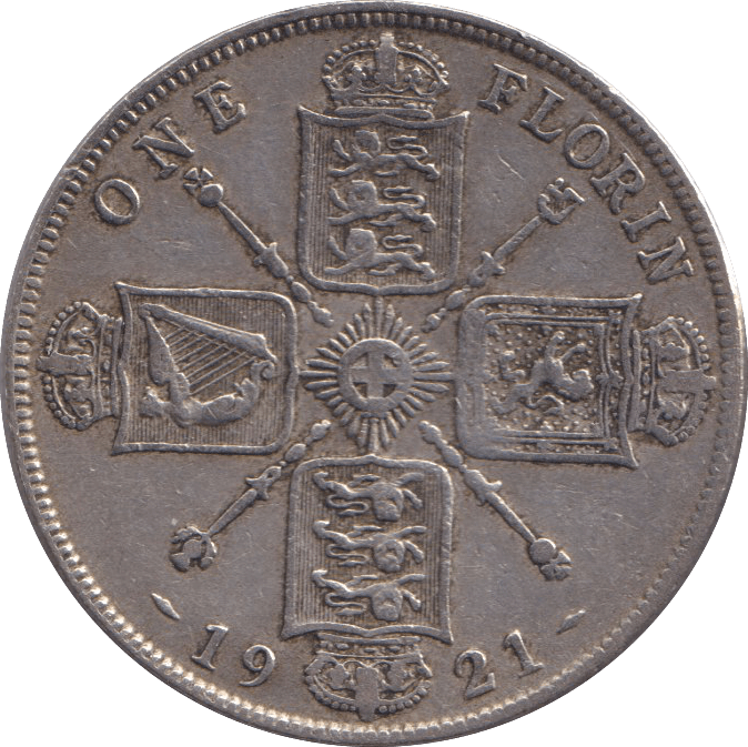 1921 FLORIN ( VF ) - FLORIN - Cambridgeshire Coins