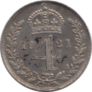 1921 MAUNDY FOURPENCE ( UNC ) - MAUNDY FOURPENCE - Cambridgeshire Coins