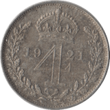 1921 MAUNDY FOURPENCE ( UNC ) - MAUNDY FOURPENCE - Cambridgeshire Coins