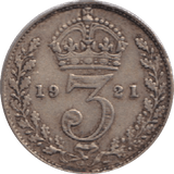 1921 MAUNDY THREEPENCE ( GF ) - MAUNDY THREEPENCE - Cambridgeshire Coins