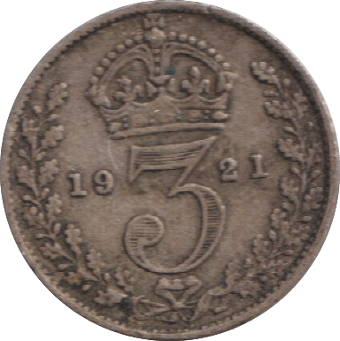 1921 MAUNDY THREEPENCE ( GF ) - MAUNDY THREEPENCE - Cambridgeshire Coins