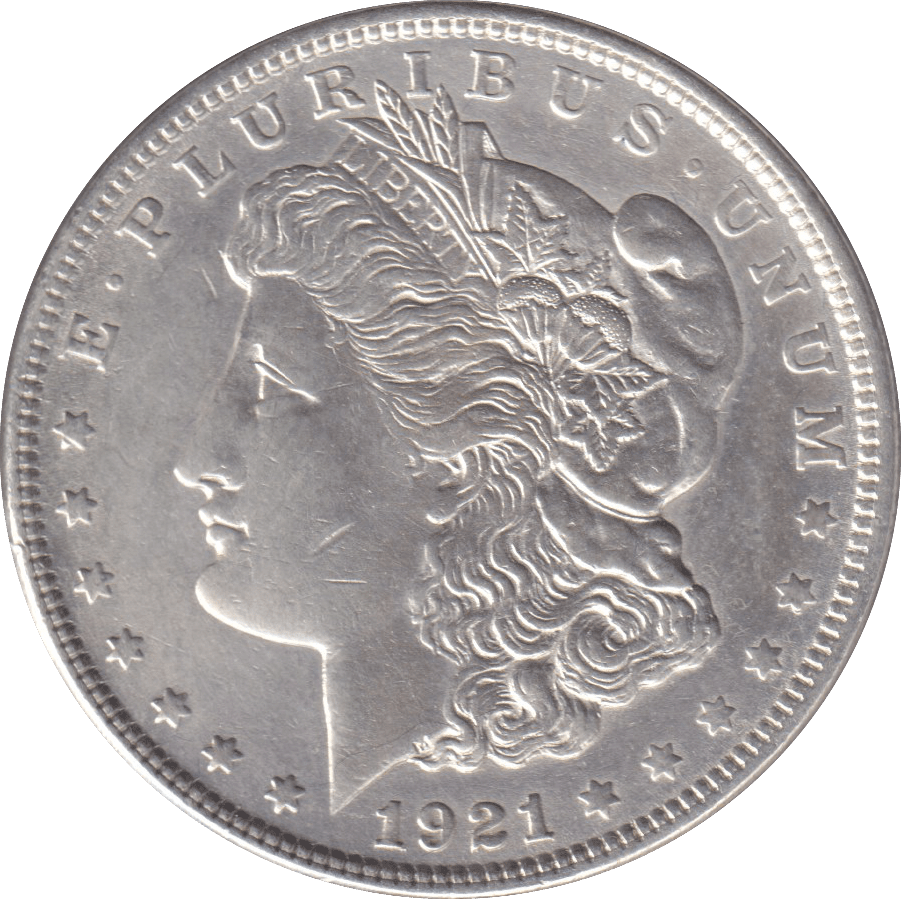 1921 MORGAN DOLLAR USA PHILADEPHIA MINT - SILVER WORLD COINS - Cambridgeshire Coins