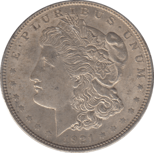 1921 MORGAN DOLLAR USA - SILVER WORLD COINS - Cambridgeshire Coins