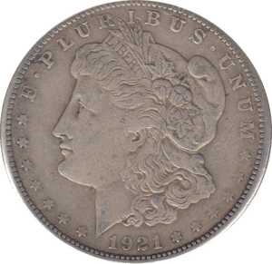1921 MORGAN DOLLAR USA - SILVER WORLD COINS - Cambridgeshire Coins