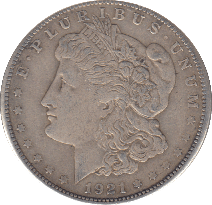1921 MORGAN DOLLAR USA - SILVER WORLD COINS - Cambridgeshire Coins