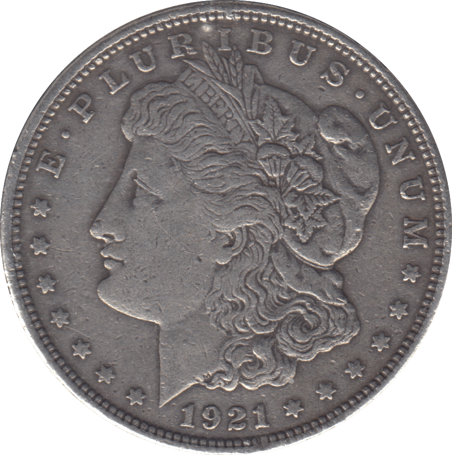 1921 MORGAN DOLLAR USA - SILVER WORLD COINS - Cambridgeshire Coins