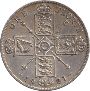 1921 ONE FLORIN ( VF ) - WORLD COINS - Cambridgeshire Coins