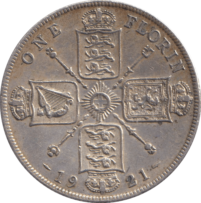 1921 ONE FLORIN ( VF ) - WORLD COINS - Cambridgeshire Coins