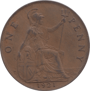 1921 PENNY BRITANNIA ( GVF ) - PENNY - Cambridgeshire Coins