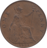 1921 PENNY BRITANNIA ( GVF ) - PENNY - Cambridgeshire Coins