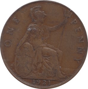 1921 PENNY ( VF ) - PENNY - Cambridgeshire Coins