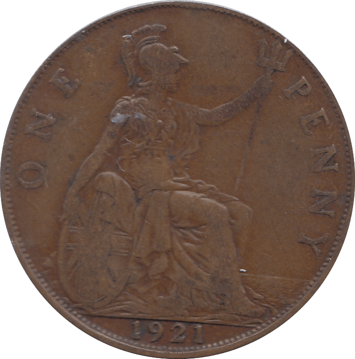 1921 PENNY ( VF ) - PENNY - Cambridgeshire Coins