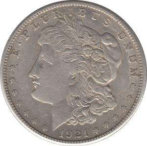 1921 SILVER MORGAN DOLLAR SAN FRANCISCO MINT - SILVER WORLD COINS - Cambridgeshire Coins