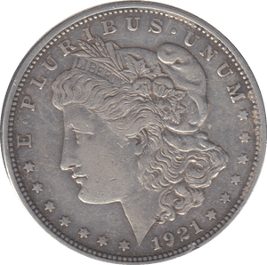 1921 SILVER MORGAN DOLLAR USA DENVER - SILVER WORLD COINS - Cambridgeshire Coins