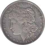 1921 SILVER MORGAN DOLLAR USA DENVER - SILVER WORLD COINS - Cambridgeshire Coins