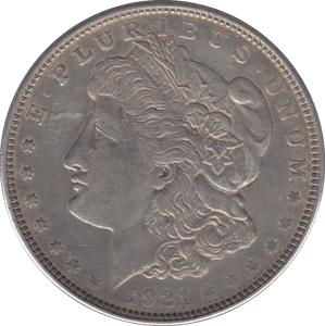 1921 SILVER MORGAN DOLLAR USA PHILADELPHIA MINT - SILVER WORLD COINS - Cambridgeshire Coins