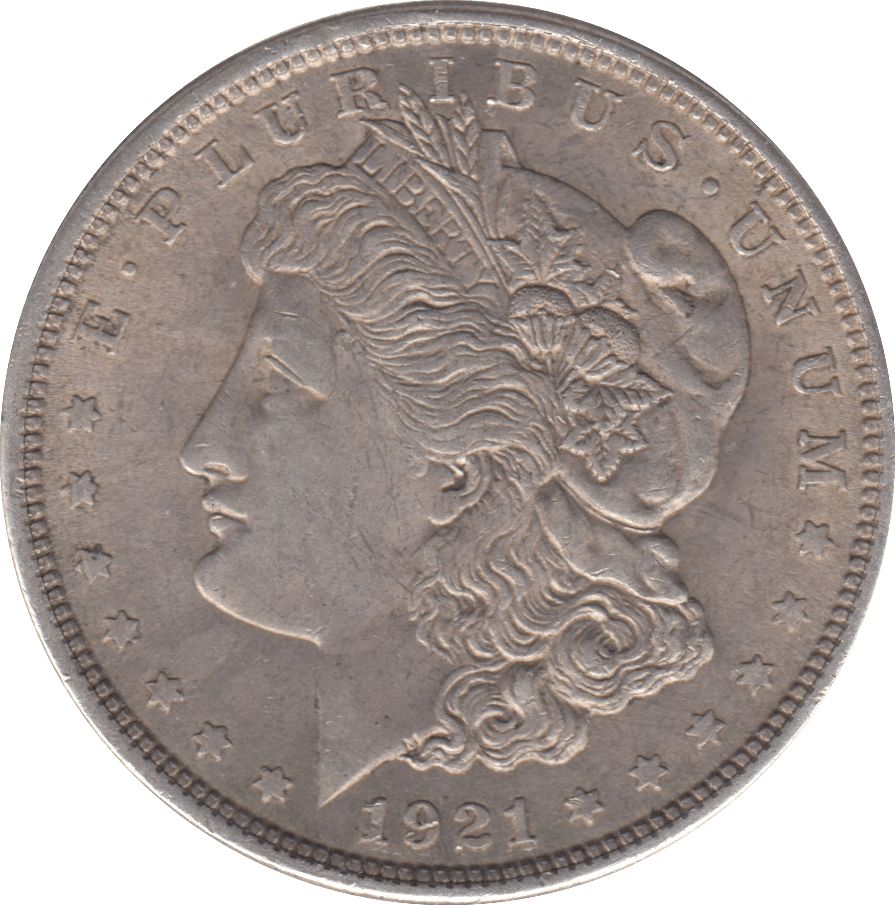 1921 SILVER MORGAN DOLLAR USA PHILADELPHIA MINT - SILVER WORLD COINS - Cambridgeshire Coins