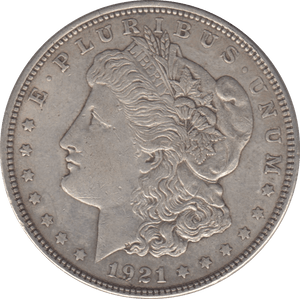 1921 SILVER MORGAN DOLLAR USA PHILADELPHIA MINT - SILVER WORLD COINS - Cambridgeshire Coins