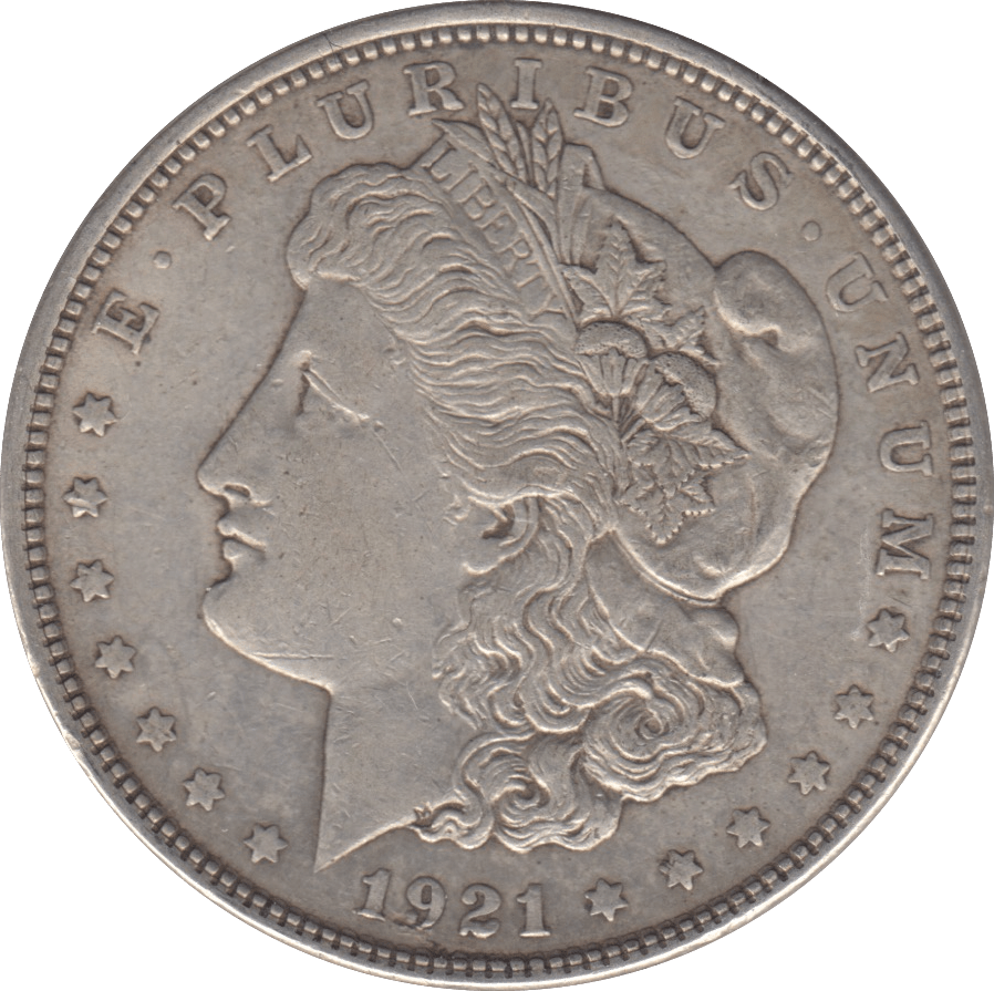 1921 SILVER MORGAN DOLLAR USA PHILADELPHIA MINT - SILVER WORLD COINS - Cambridgeshire Coins