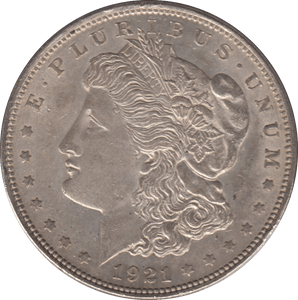 1921 SILVER MORGAN DOLLAR USA PHILADELPHIA MINT - SILVER WORLD COINS - Cambridgeshire Coins
