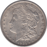 1921 SILVER MORGAN DOLLAR USA PHILADELPHIA MINT - SILVER WORLD COINS - Cambridgeshire Coins