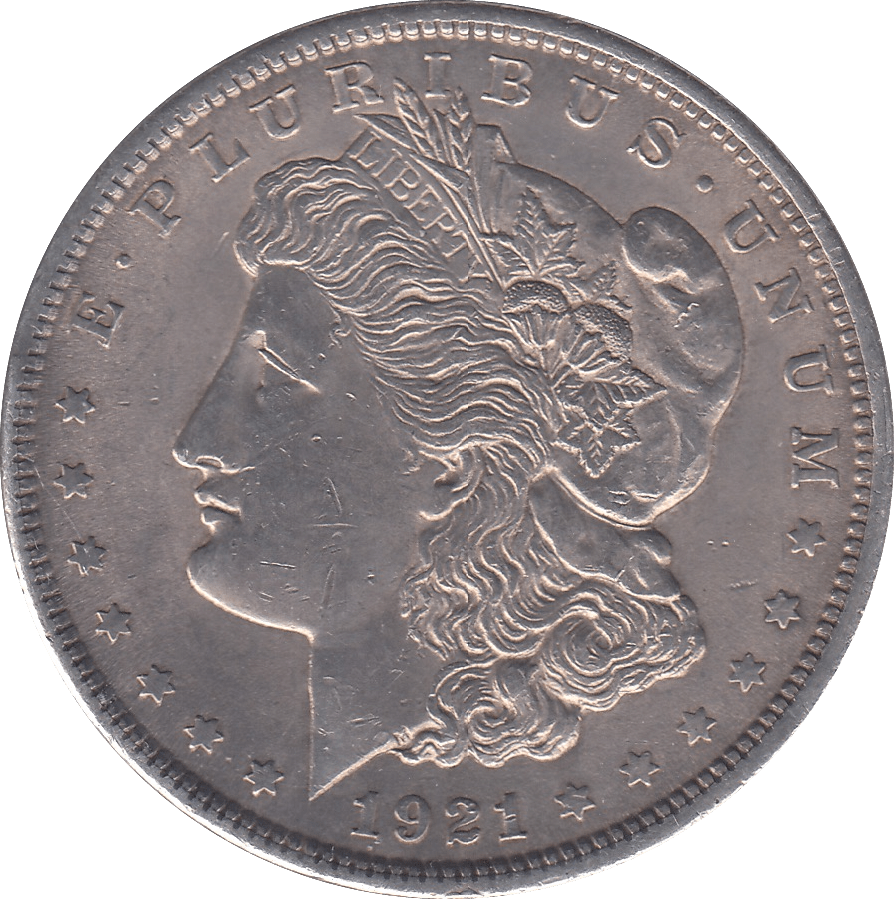 1921 SILVER MORGAN DOLLAR USA PHILADELPHIA MINT - SILVER WORLD COINS - Cambridgeshire Coins