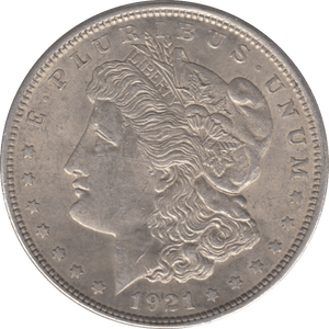 1921 SILVER MORGAN DOLLAR USA PHILADELPHIA MINT - SILVER WORLD COINS - Cambridgeshire Coins