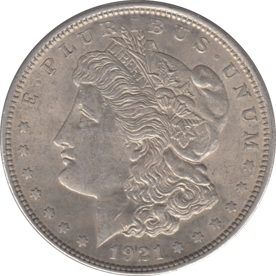 1921 SILVER MORGAN DOLLAR USA PHILADELPHIA MINT - SILVER WORLD COINS - Cambridgeshire Coins