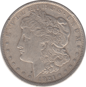 1921 SILVER MORGAN DOLLAR USA PHILADELPHIA MINT - SILVER WORLD COINS - Cambridgeshire Coins