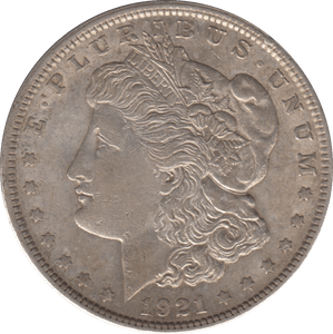 1921 SILVER MORGAN DOLLAR USA PHILADELPHIA MINT - SILVER WORLD COINS - Cambridgeshire Coins