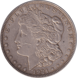 1921 SILVER MORGAN DOLLAR USA - SILVER WORLD COINS - Cambridgeshire Coins