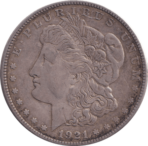 1921 SILVER MORGAN DOLLAR USA - SILVER WORLD COINS - Cambridgeshire Coins