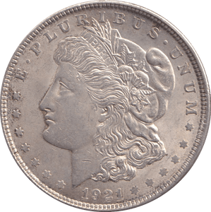 1921 SILVER MORGAN DOLLAR USA - SILVER WORLD COINS - Cambridgeshire Coins