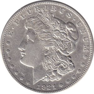 1921 SILVER ONE DOLLAR USA - SILVER WORLD COINS - Cambridgeshire Coins