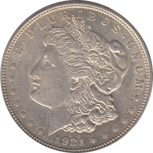1921 SILVER ONE MORGAN DOLLAR USA - SILVER WORLD COINS - Cambridgeshire Coins
