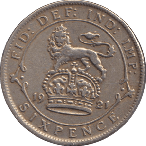 1921 SIXPENCE ( FINE ) - SIXPENCE - Cambridgeshire Coins