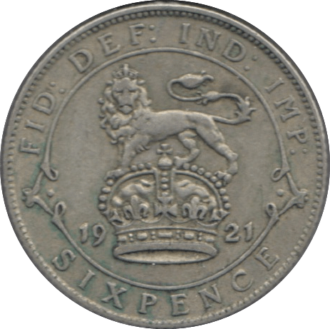 1921 SIXPENCE ( GVF ) - Sixpence - Cambridgeshire Coins