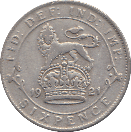 1921 SIXPENCE (GVF) - WORLD COINS - Cambridgeshire Coins
