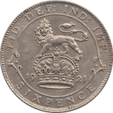 1921 SIXPENCE ( VF ) - SIXPENCE - Cambridgeshire Coins