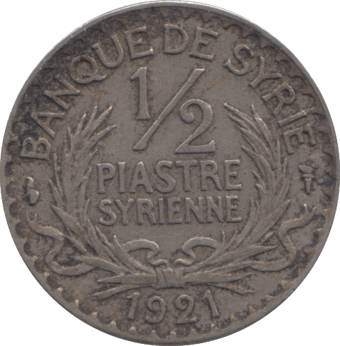 1921 SYRIA 1/2 PIASTRE - WORLD COINS - Cambridgeshire Coins