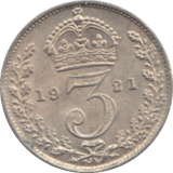 1921 THREEPENCE ( AUNC ) - THREEPENCE - Cambridgeshire Coins