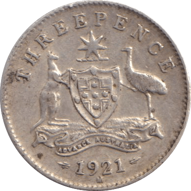 1921 THREEPENCE AUSTRALIA - THREEPENCE - Cambridgeshire Coins