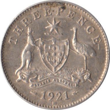 1921 THREEPENCE AUSTRALIA - THREEPENCE - Cambridgeshire Coins
