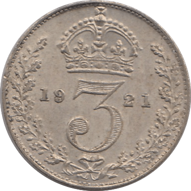 1921 THREEPENCE ( EF ) - THREEPENCE - Cambridgeshire Coins