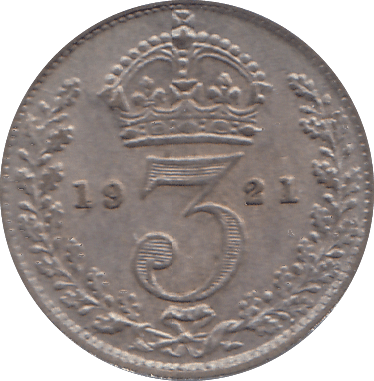 1921 THREEPENCE ( EF ) - THREEPENCE - Cambridgeshire Coins